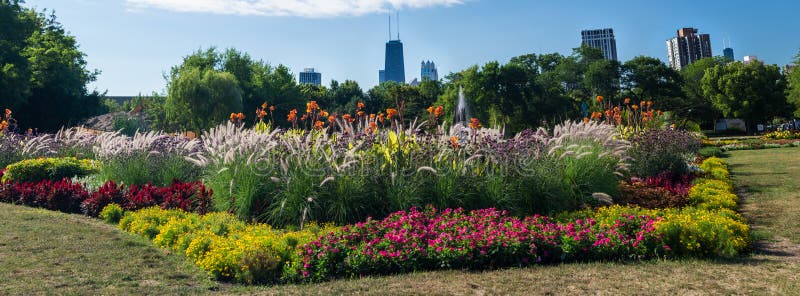 Chicago Skyline from Lincoln Park Conservatory