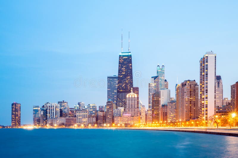 Chicago-Stadtzentrum und Michigansee