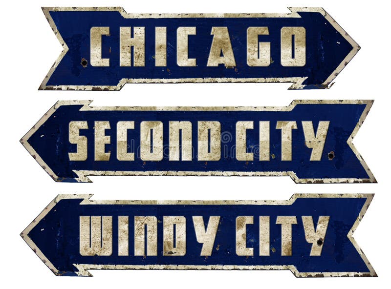 Chicago Street Sign Grunge