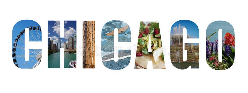 Chicago on white vector illustration