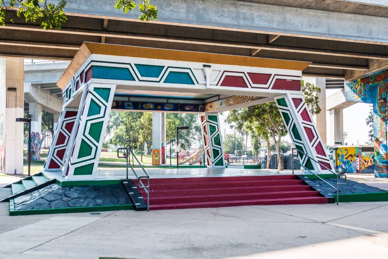 Chicano Parkowy pawilon, Kiosko Pod Coronado mostem/ obrazy stock Chicano Parkowy pawilon, Kiosko Pod Coronado mostem/ obrazy stock