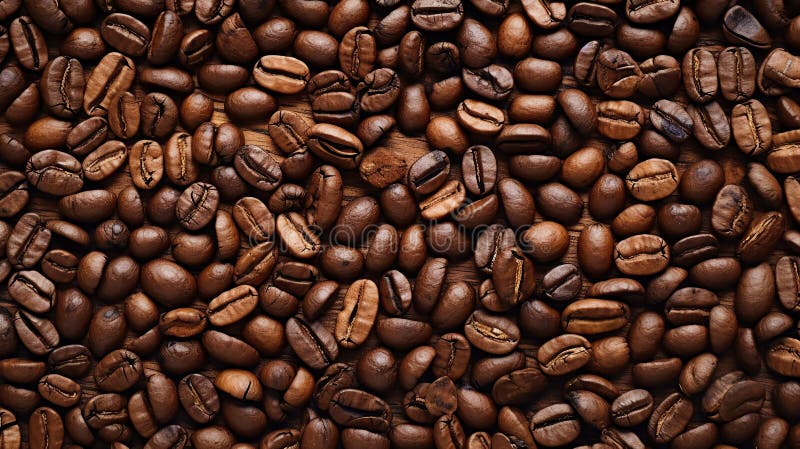 Chicchi di caffè vibranti e aromatici : deliziose arrostite per amanti del caffè royalty illustrazione gratis
