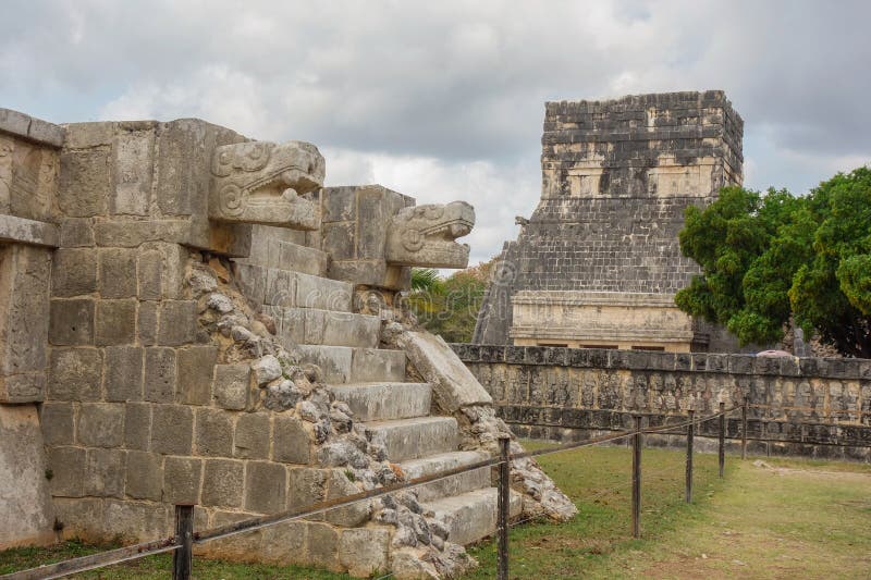 Chichen Itza archaeological complex in Yucatan Peninsula, Mexico. large pre-Columbian city stock photography