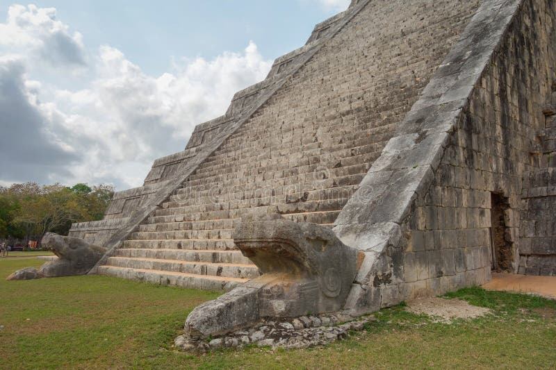 Chichen Itza archaeological complex in Yucatan Peninsula, Mexico. large pre-Columbian city royalty free stock photo