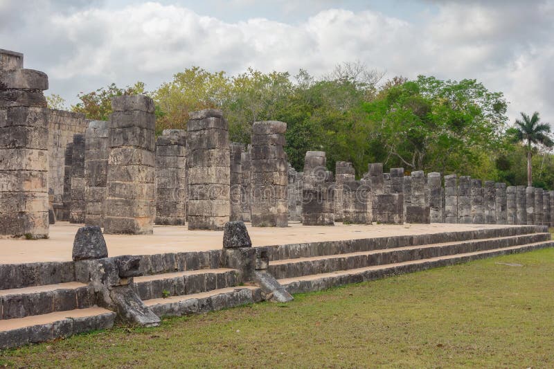 Chichen Itza archaeological complex in Yucatan Peninsula, Mexico. large pre-Columbian city stock photography