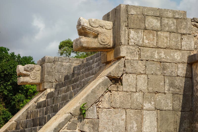 Chichen Itza archaeological complex in Yucatan Peninsula, Mexico. large pre-Columbian city royalty free stock photo