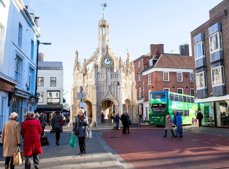 Chichester Town Clock Tower. Editorial Photography Image of stone