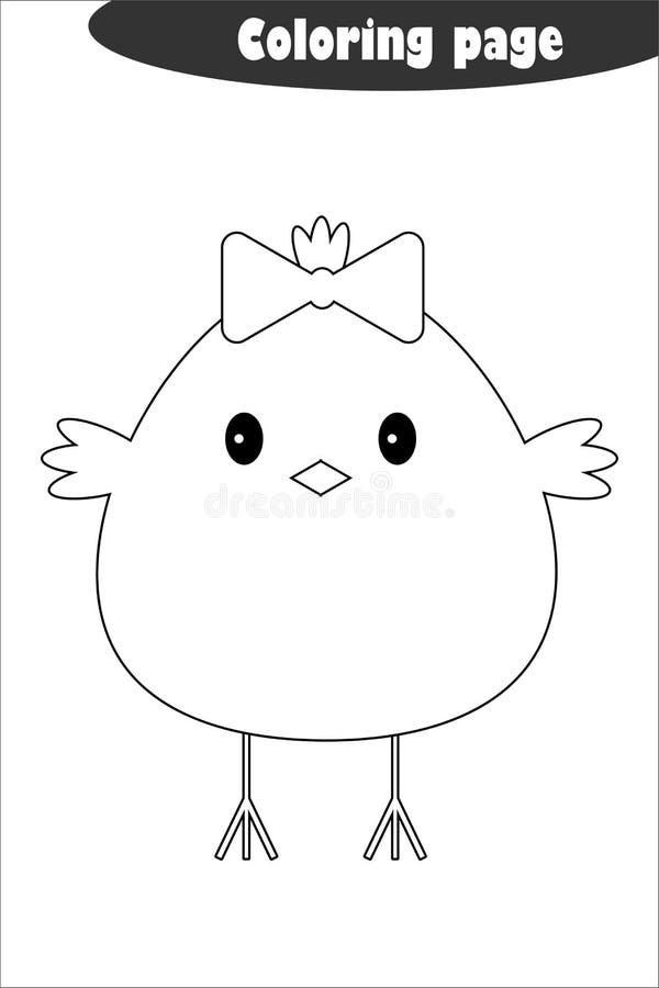 Chick in Cartoon Style, Coloring Page, Easter Education Paper Game for the  Development of Children, Kids Preschool Activity, Stock Illustration -  Illustration of game, drawing: 140097911