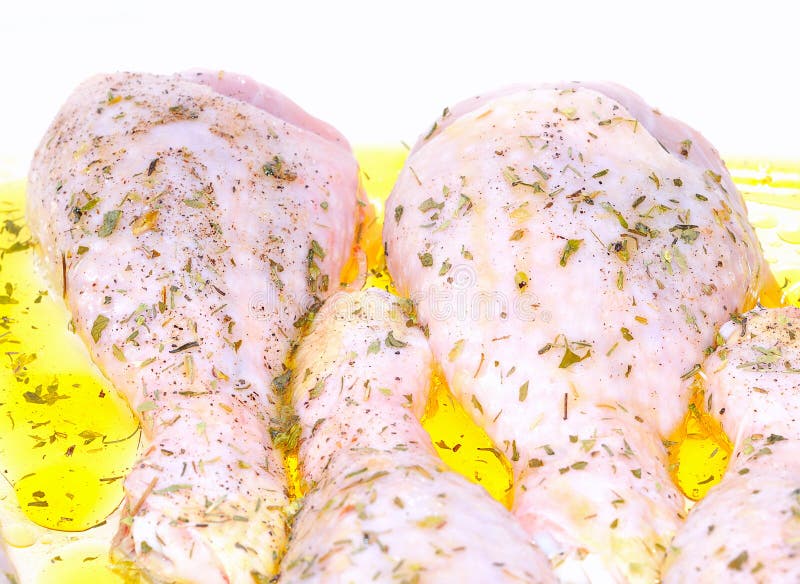 Baked chicken shanks. stock photo. Image of plate, dinner 30770948