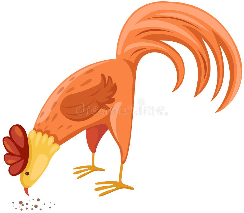 Cartoon running chicken stock vector. Illustration of vector 58486693