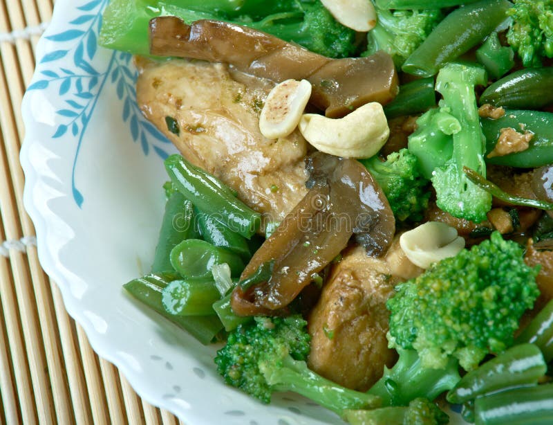 Chicken almond ding stock image. Image of food, chinese 84731577