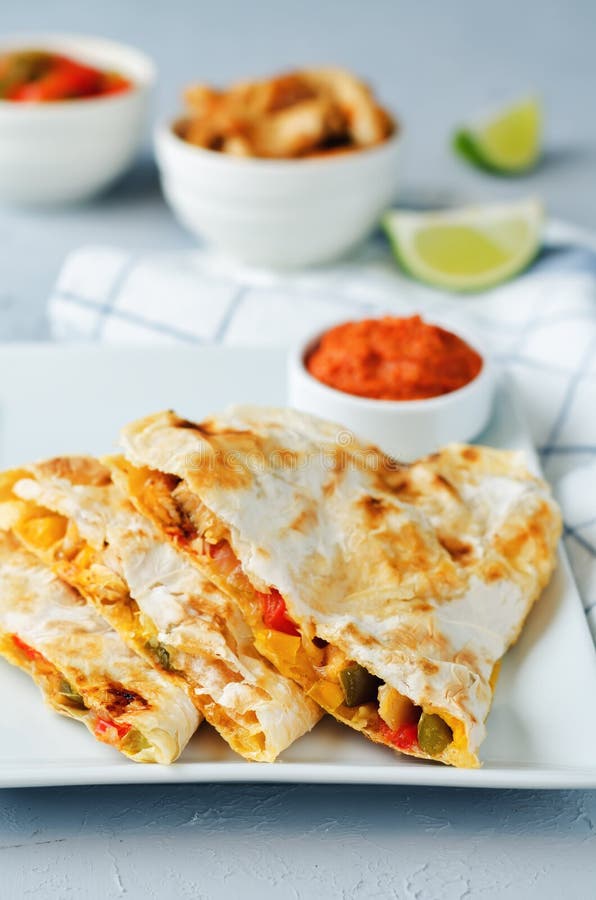 Chicken Bell Pepper Quesadilla Stock Photo Image of summer, meat
