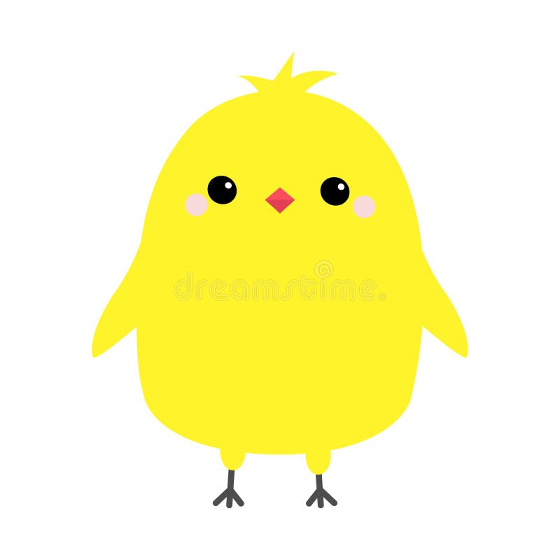 Chicken Bird. Happy Easter. Cute Cartoon Funny Kawaii Baby Chick ...