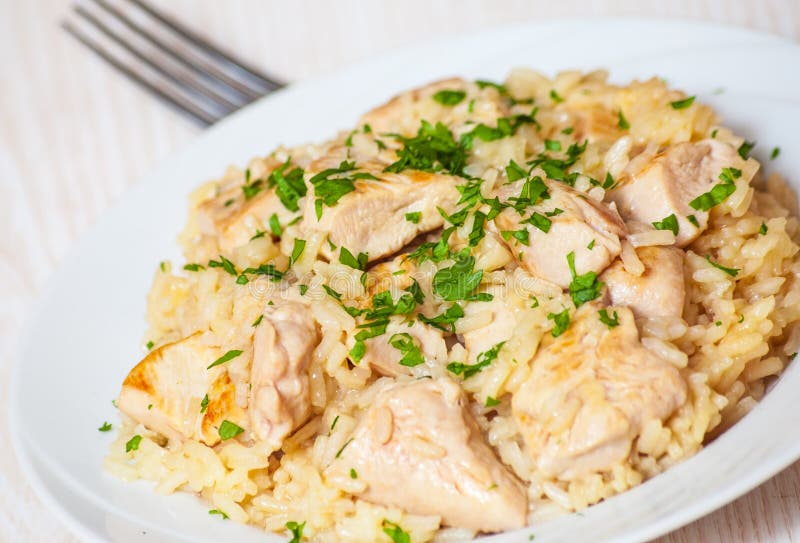 Chicken Breast with Rice stock image. Image of chicken - 46211167