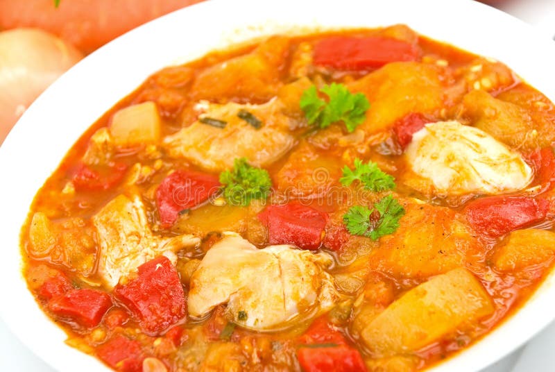 Chicken Breast Soupstew with Mixed Vegetable an Stock Image Image