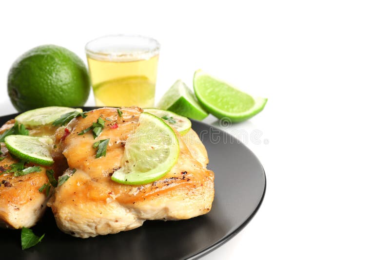 Chicken Breast with Tequila and Lime Stock Photo Image of closeup