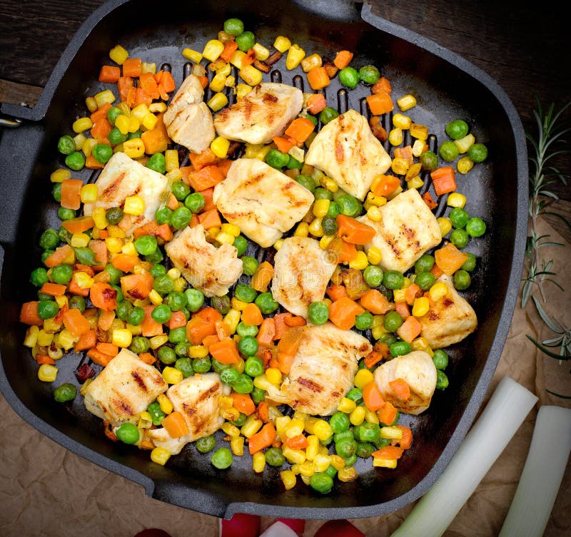 Chicken Breast White Chicken Meat with Vegetables Stock Image Image