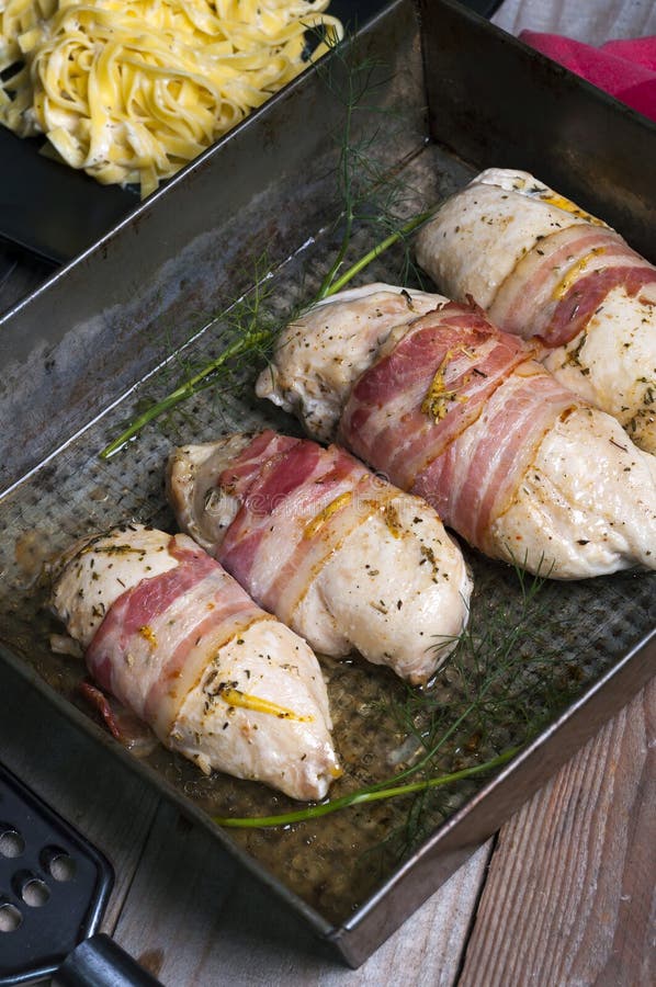 Chicken Breast Wrapped in Ham Stock Photo Image of rosemary, parma 56457424