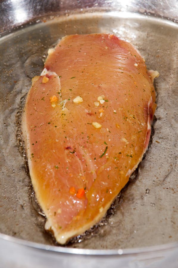 Chicken Breasts Hot Frying Pan Stock Photos Free & RoyaltyFree Stock