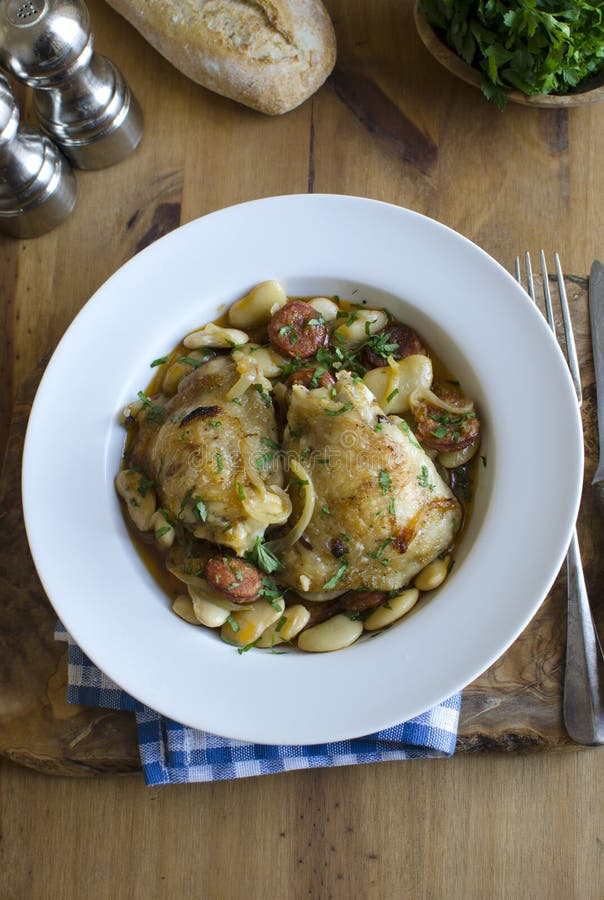 Chicken with butter beans stock photo. Image of dinner 66048660