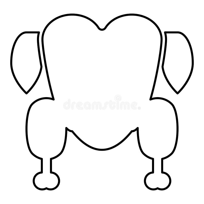 Chicken Carcass Raw Broiler Meat Turkey Food Hen Farm Product Icon Outline Black Color Vector Illustration Flat Style Image Stock Vector Illustration Of Natural Black 180315066