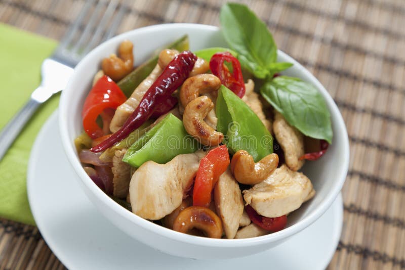 Chicken cashew nuts stock image. Image of fried, cashew - 23356209