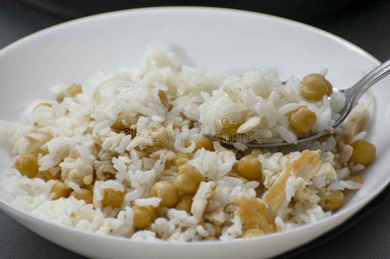 Chicken and Chickpea Rice, One of the Famous Dishes in Turkey Stock