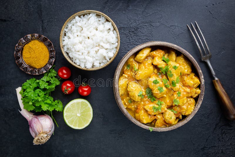 Chicken Cooked with Curry Sauce Stock Image Image of delicious, culinary 179812119