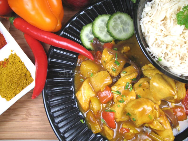 Chicken curry stock photo. Image of spices, spicy, wood 6491448
