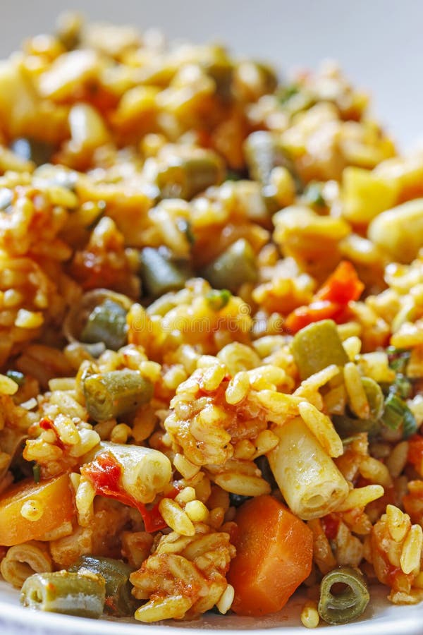 Chicken Curry with Basmati Rice and Green Peas Stock Photo Image of