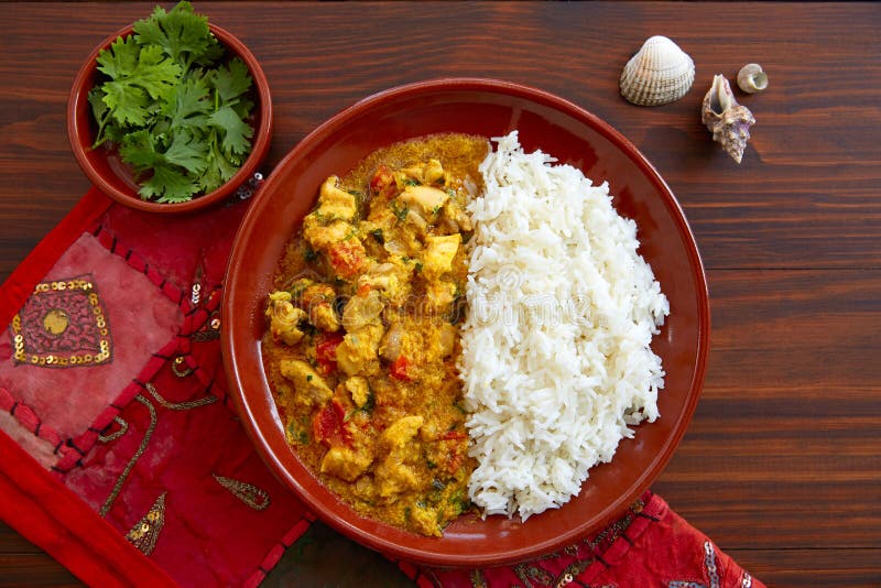 Chicken Curry Dish Indian Recipe Stock Image - Image of herb, fresh