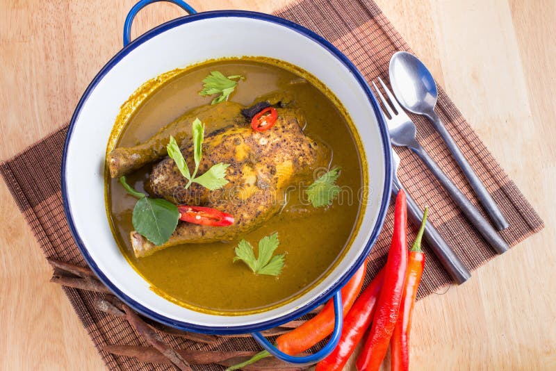 Chicken curry in a pot. stock image. Image of serving 81306315