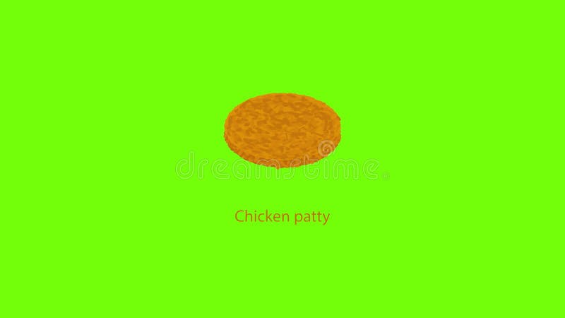 Chicken cutlet icon animation vector illustration