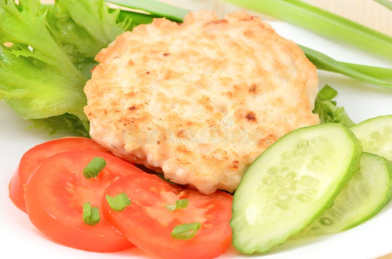 Chicken Cutlet with Vegetables Stock Photo Image of healthy, beef