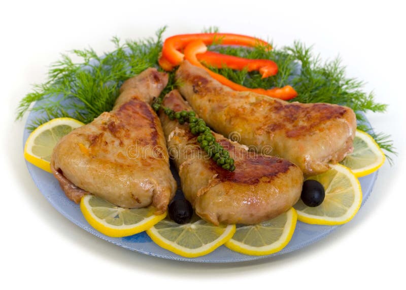 Chicken cutlets and lemon