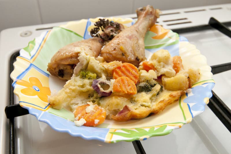 Chicken dish stock image. Image of chicken, broccoli, bechamel 6635999