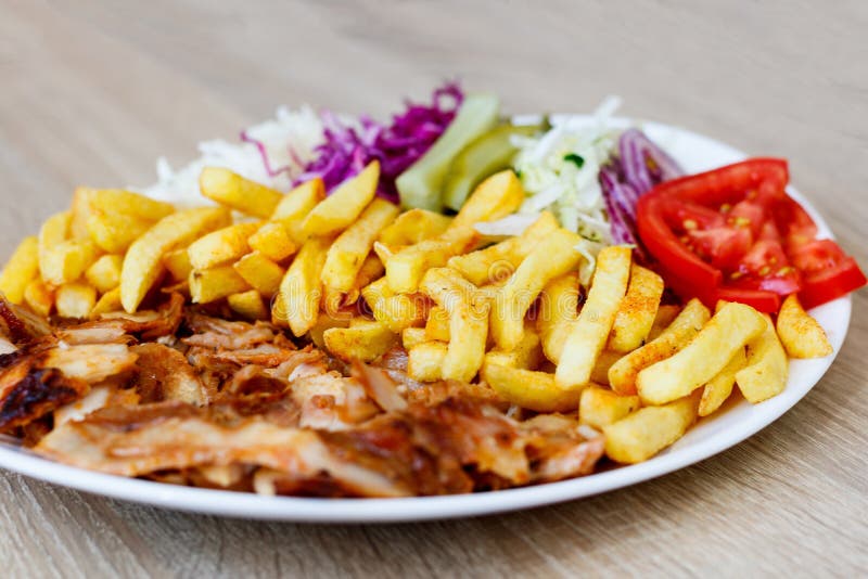 Chicken Doner Kebab and Vegetables