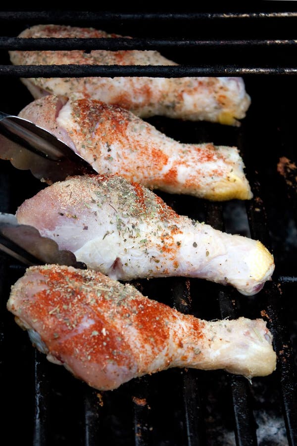 Chicken Drumsticks on the Grill Stock Image Image of diet, juicy