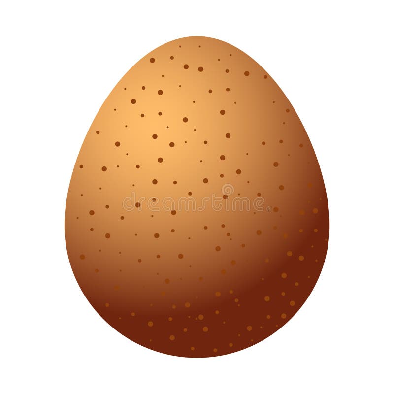 Chicken Egg Brown with Spots. Composition of Egg Stock Vector