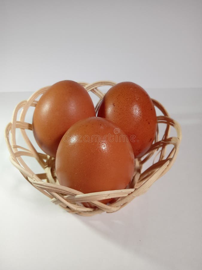Chicken eggs basket stock image. Image of chicken, eggs 265984617