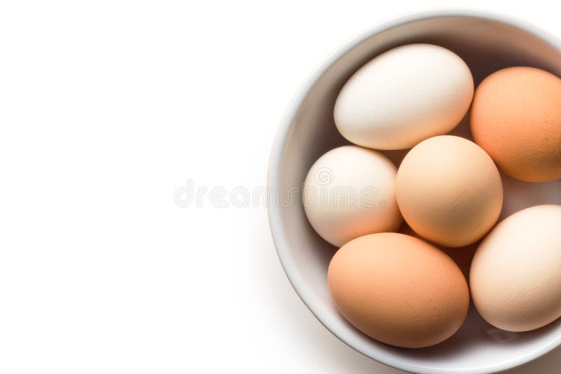 Three White Eggs in a White Bowl Stock Photo Image of bowl, text 2101546