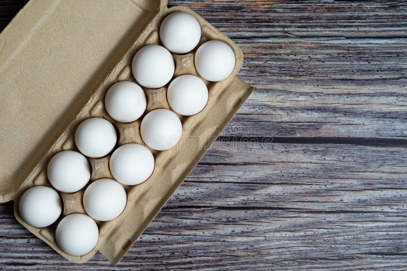 Chicken eggs in egg box stock photo. Image of food, natural 176566412