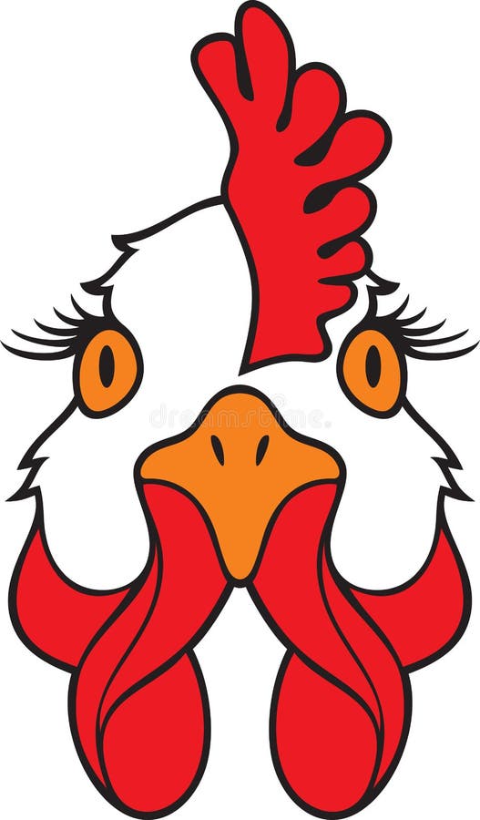 Chicken face color vector stock vector. Illustration of design - 246960828