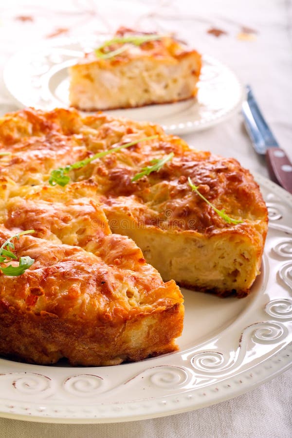 Chicken Fillet, Cauliflower and Cheese Quiche Stock Image Image of breast, souffle 65541333