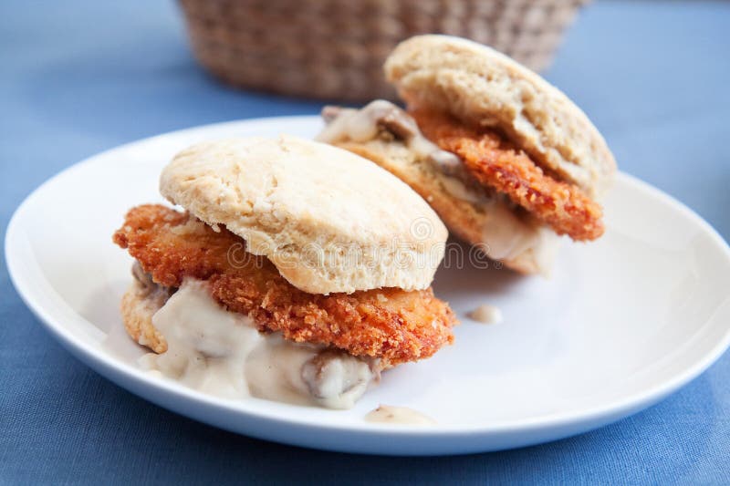 Chicken and gravy biscuit