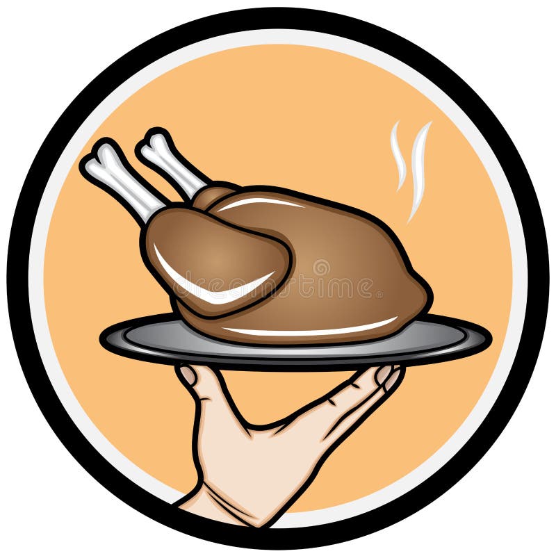 Cartoon Chicken Food Tray stock vector. Illustration of sign 96324931