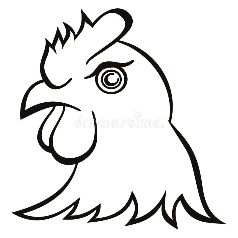 Chicken head symbol royalty free illustration