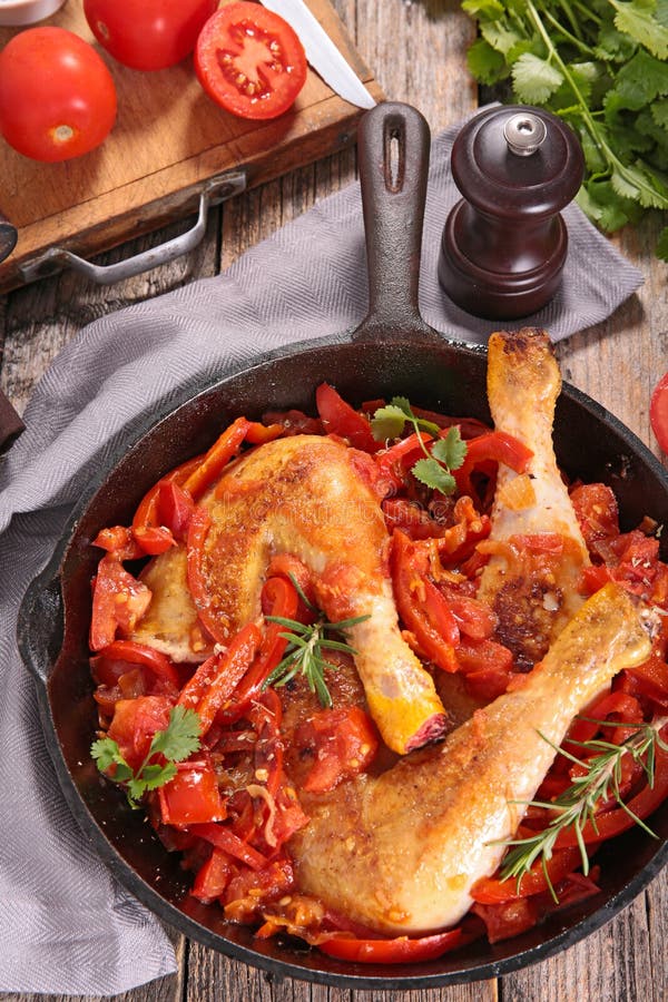 Cooked chicken leg stock image. Image of skin, flesh, snack 5409713