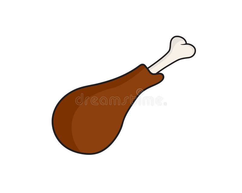 Chicken leg stock vector. Illustration of single, bird - 39520152