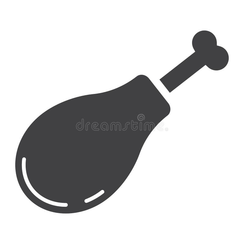 Chicken leg glyph icon, food and drink, meat sign stock illustration Chicken leg glyph icon, food and drink, meat sign stock illustration